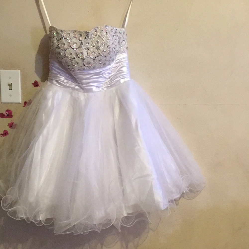 Short strapless formal dress